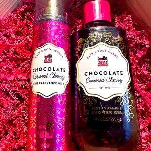 New Bath and Body Works Chocolate Covered Cherries set